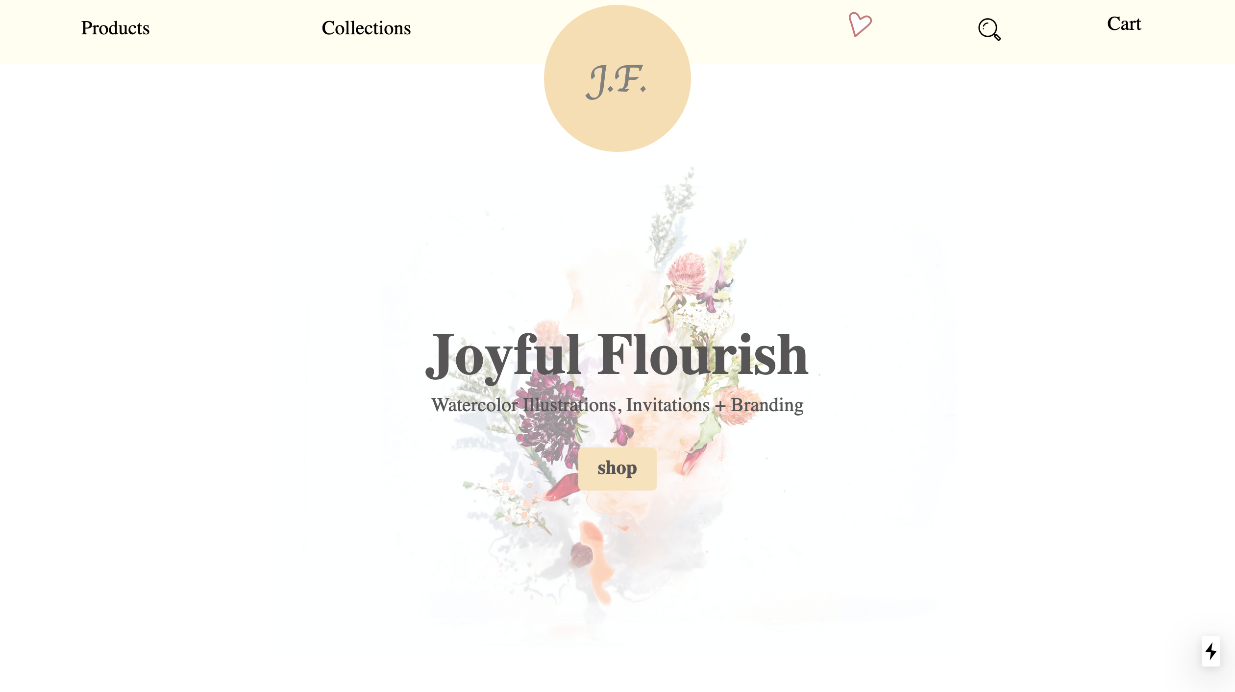 screenshot of e-shop concept desing.